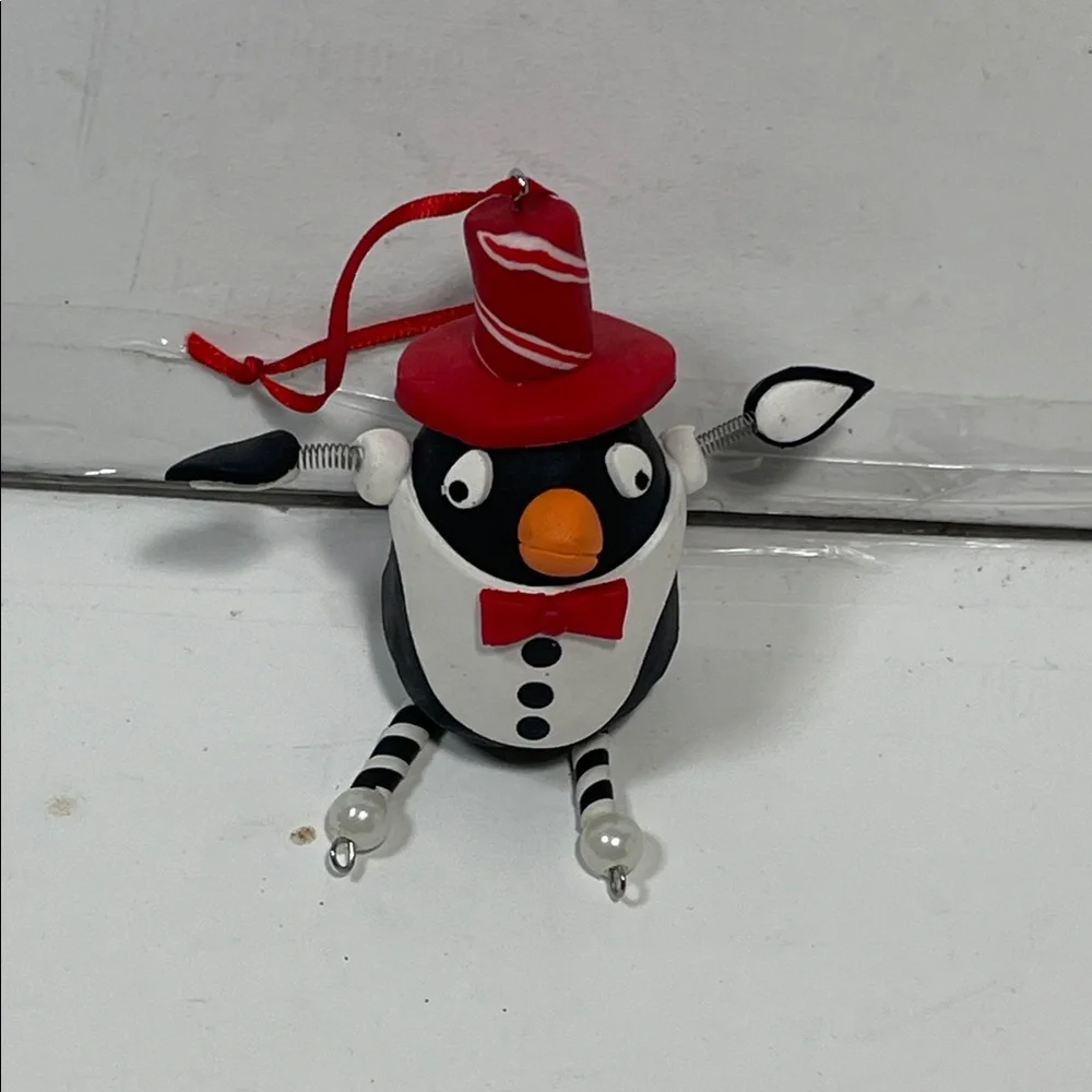 Charming Penguin Bird Toy - Red, Black, and White